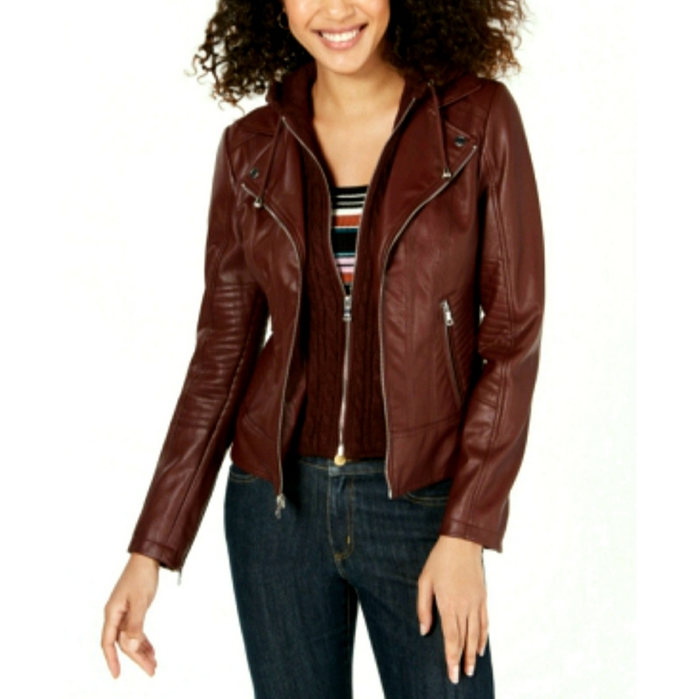 ๏ผ๐๐๐๏ผโข GUESS โข ๐ ยท Leather Jacket ยท NWOT - Picture 10 of 16